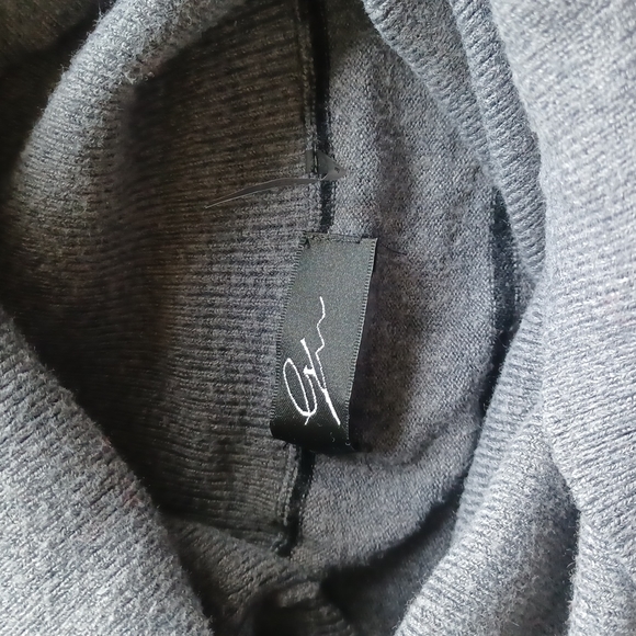 Gray and Black Striped Sweater Dress - Picture 7 of 8